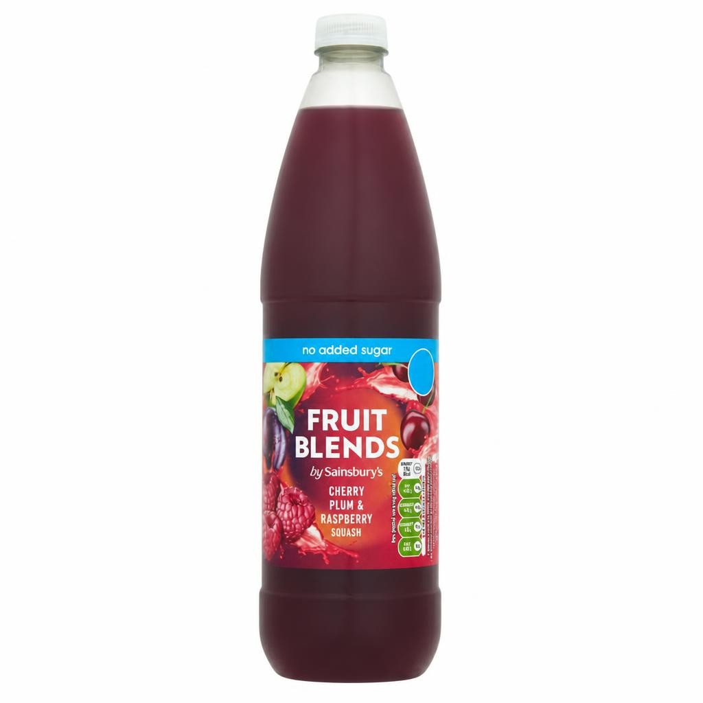 Sainsbury's Fruit Blends Cherry Plum & Rasbperry Squash 1L