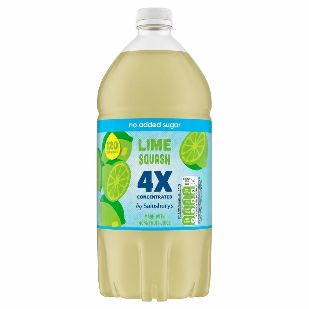 Sainsbury's Quadruple Strength Lime Squash 1.5L