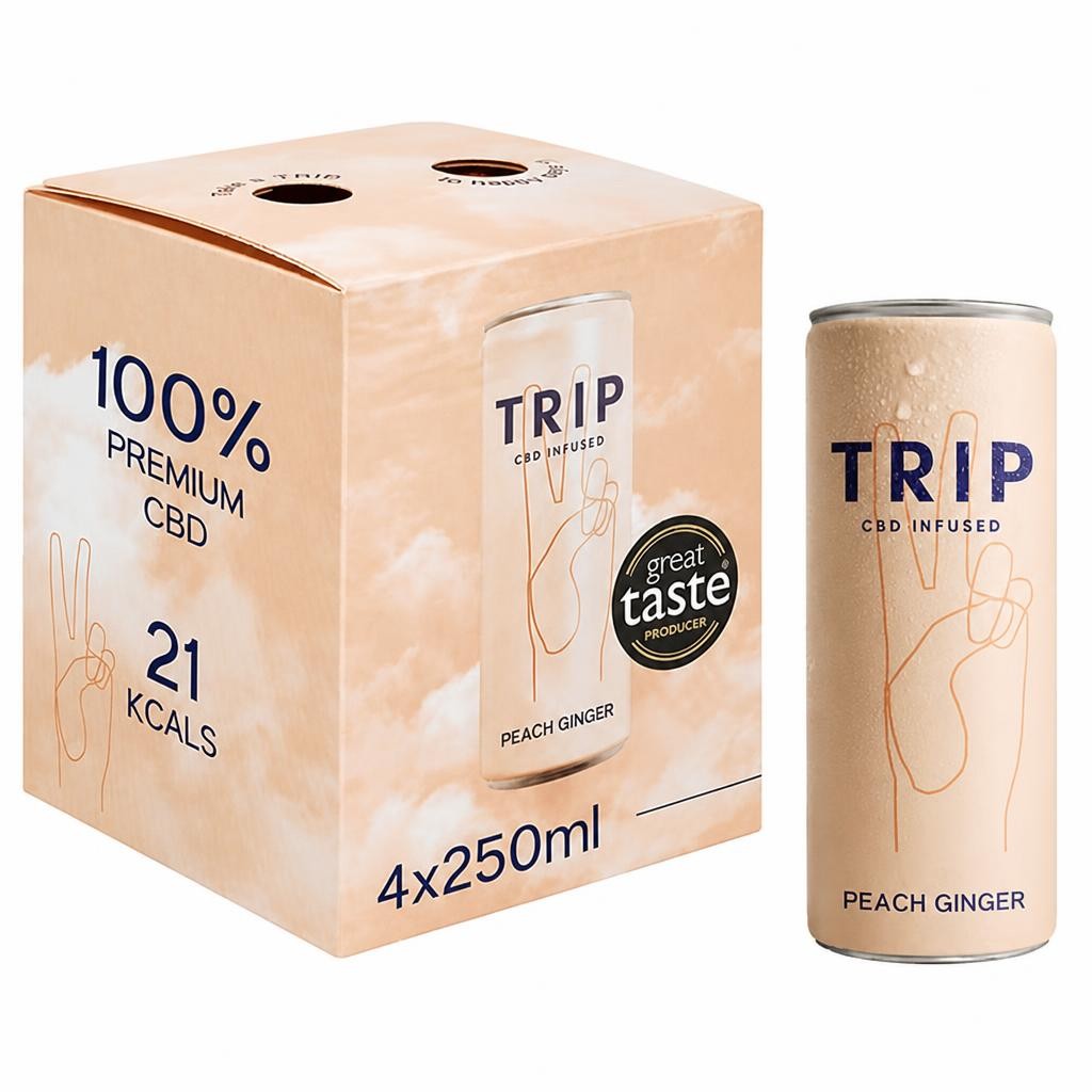 Trip CBD Infused Peach Ginger 4x250ml