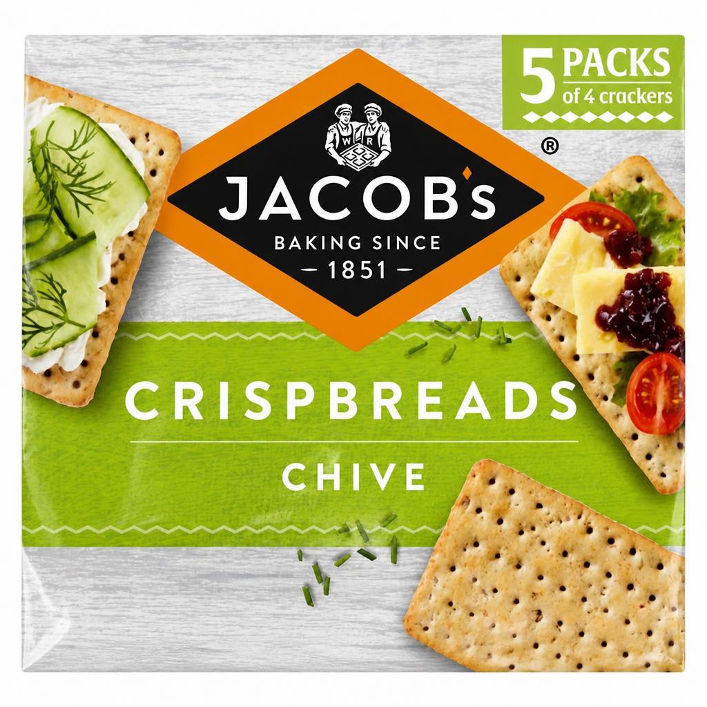 Jacob's Crispbreads Chive Crackers 5x38g