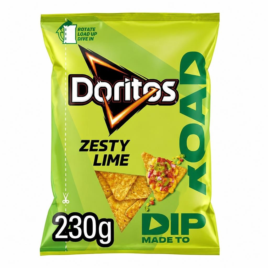 Doritos Dip or Load Zesty Lime Tortilla Chips Sharing Crisps 230g
