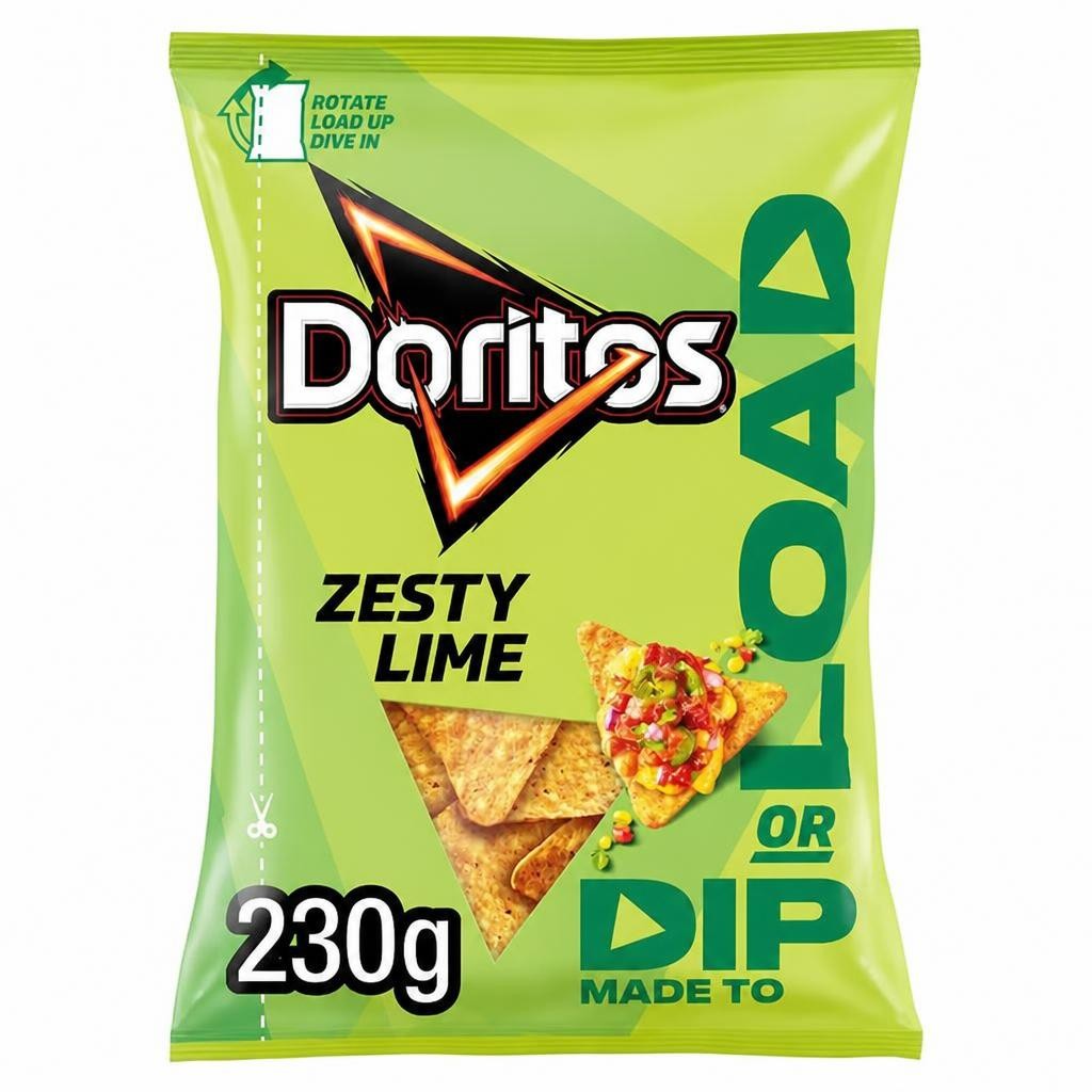 Doritos Dip or Load Zesty Lime Tortilla Chips Sharing Crisps 230g