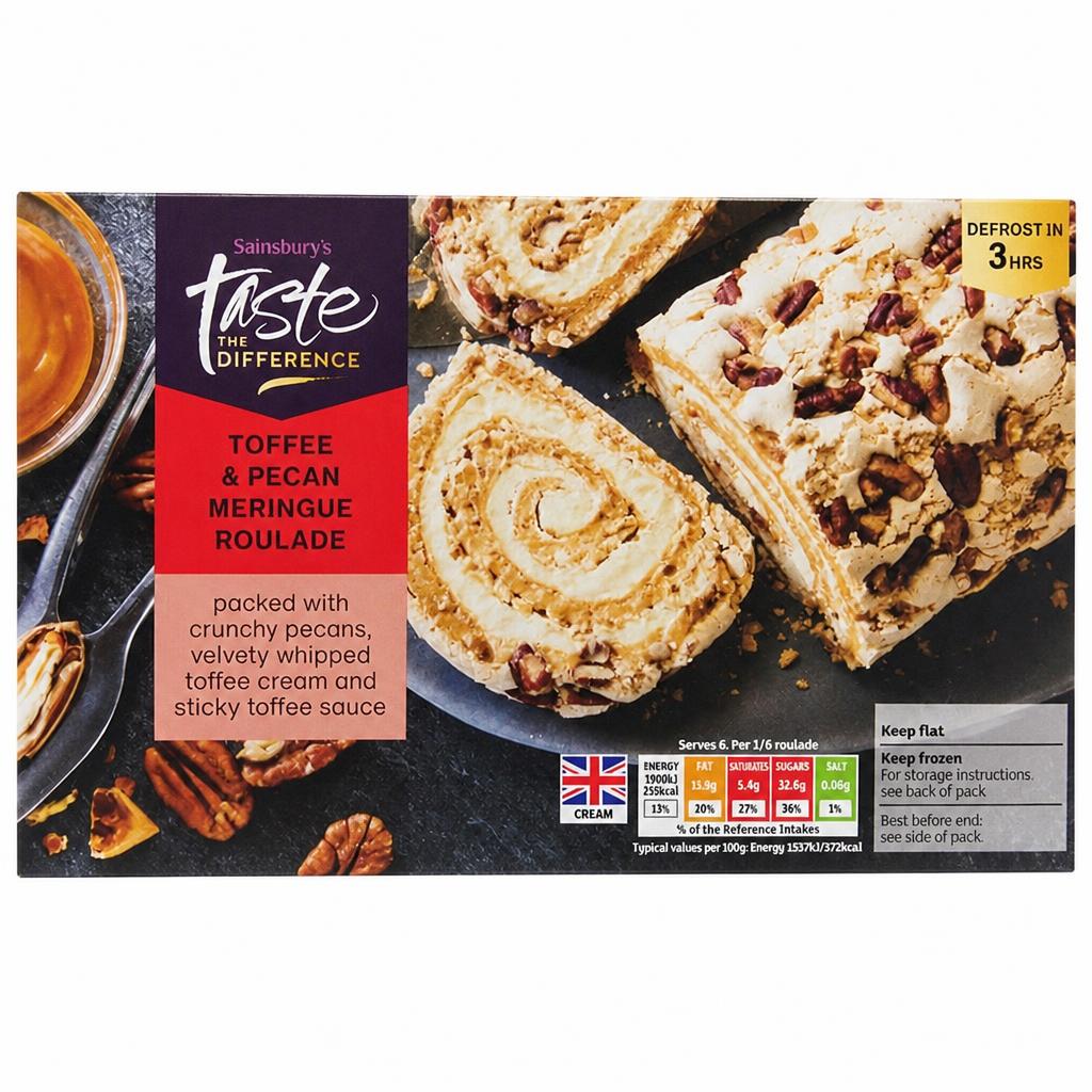 Sainsbury's Toffee & Pecan Roulade Dessert, Taste the Difference 420g (serves 6)