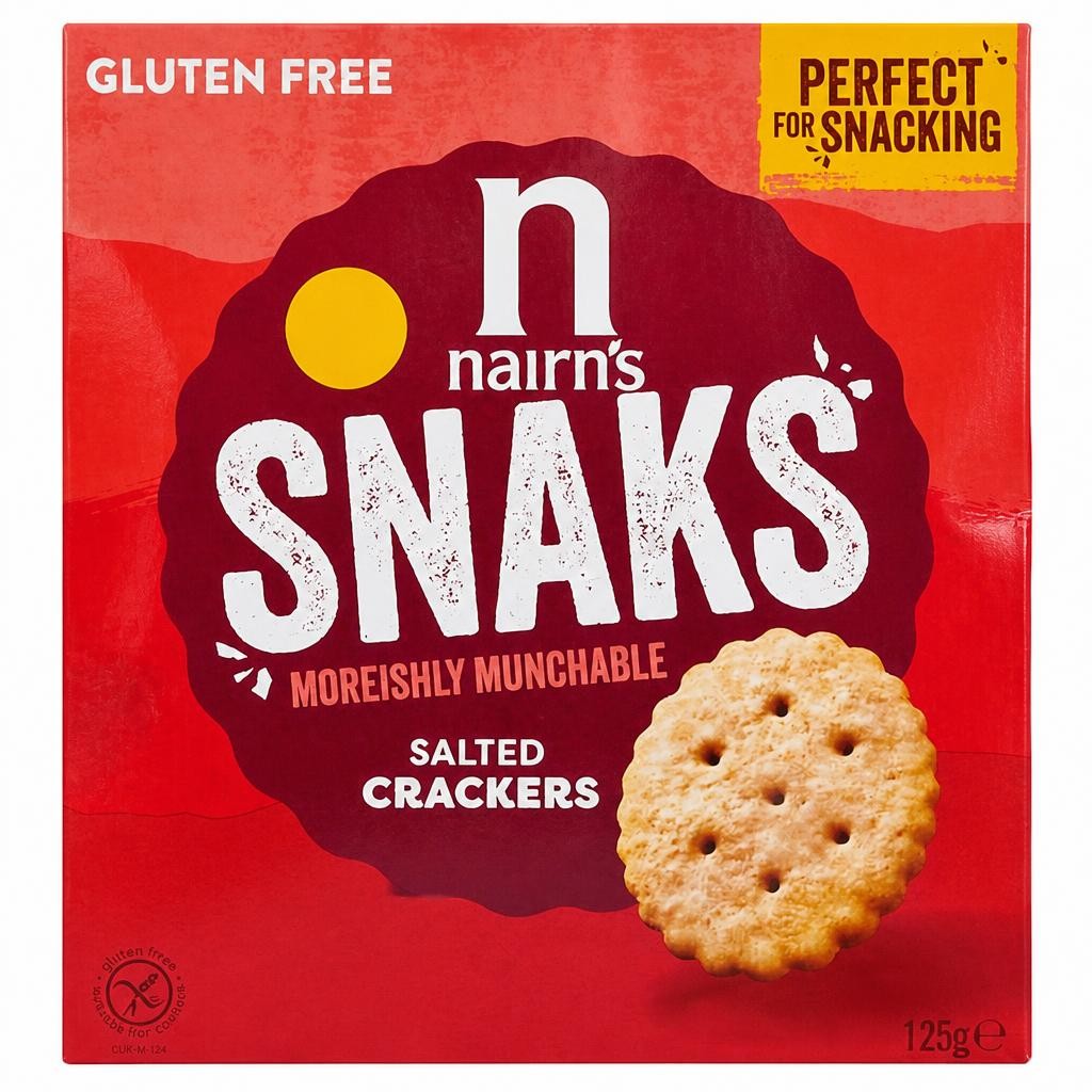 Nairn's Snaks Moreishly Munchable Salted Crackers 125g