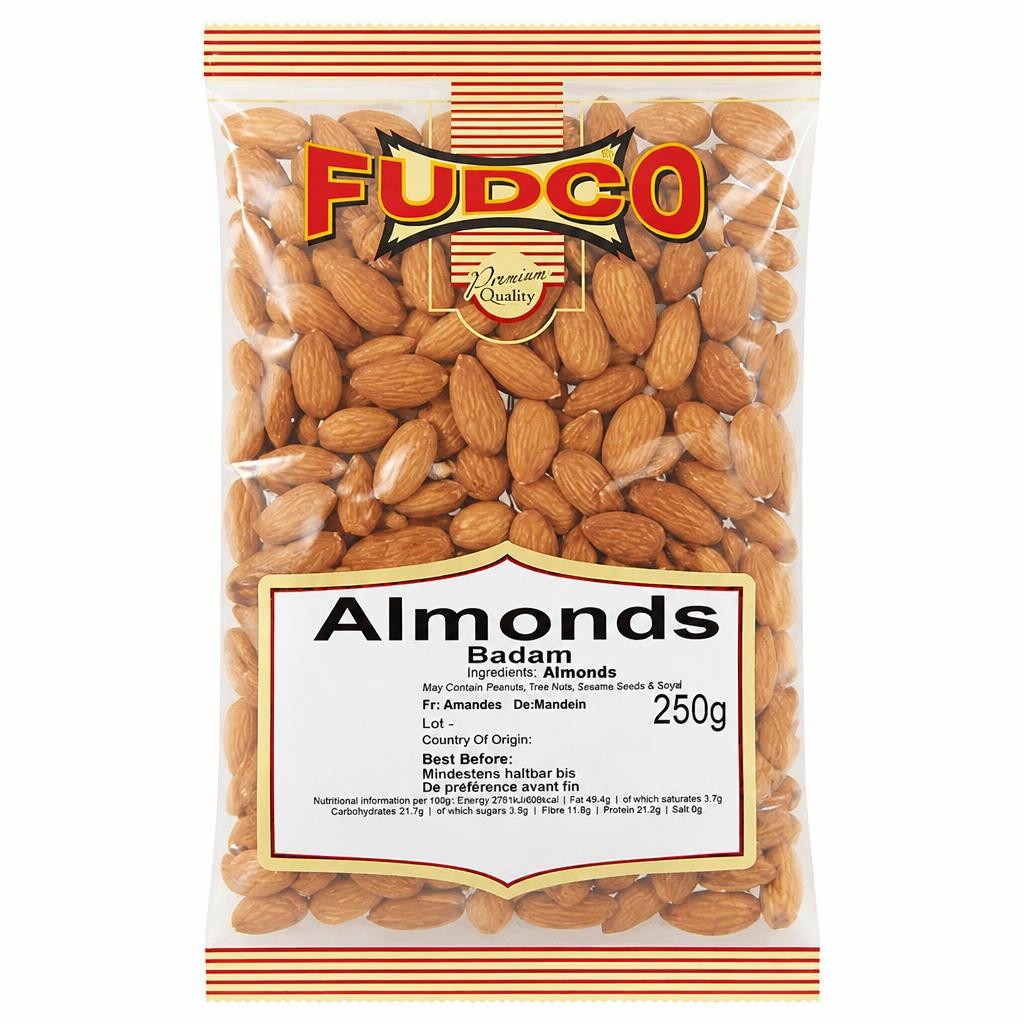 Fudco Whole Almonds 250g