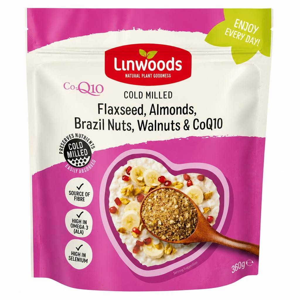 Linwoods Milled Flaxseed, Walnuts, Brazil Nuts, Almonds & Q10 360g