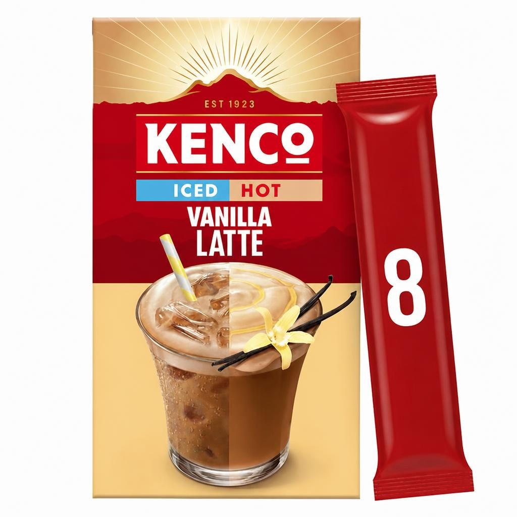 Kenco Iced Hot Vanilla Latte Sachets 8x20.3g