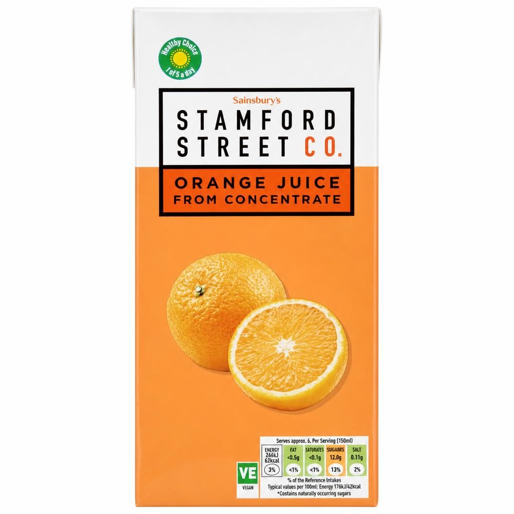 Stamford Street Co. Orange Juice from Concentrate 1L