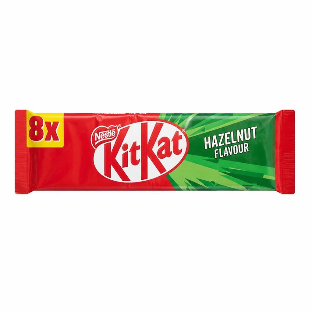 KitKat 2 Finger Hazelnut Flavour Chocolate Bar Multipack x8 165.6g