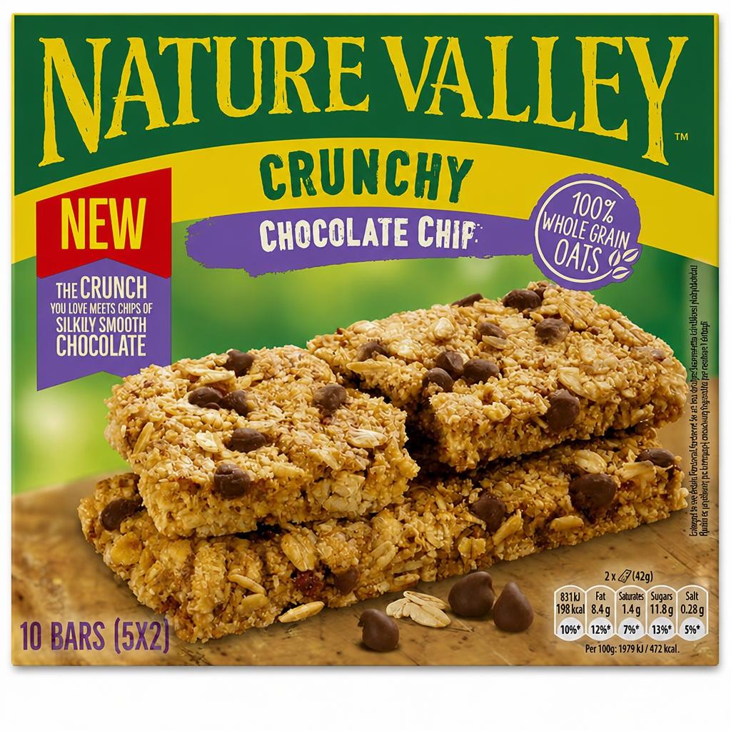 Nature Valley Crunchy Chocolate Chip Cereal Snack Bars 5 x 42g