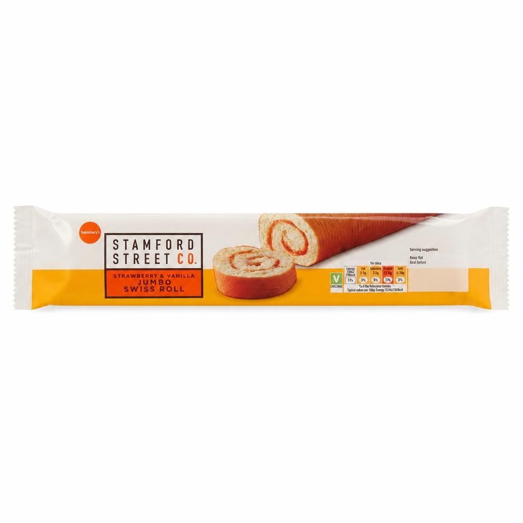 Stamford Street Co. Strawberry & Vanilla Jumbo Swiss Rolls 365g