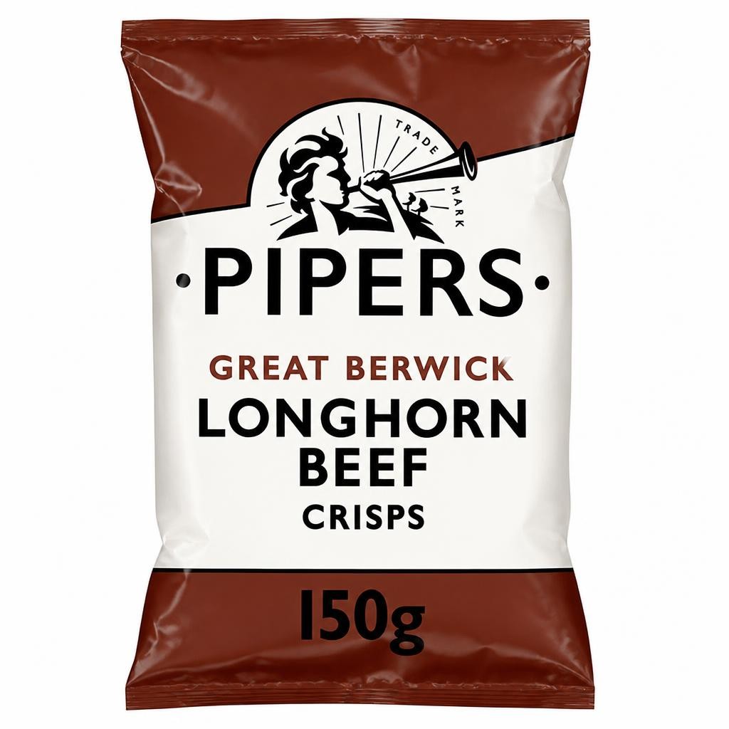 Pipers Great Berwick Longhorn Beef Sharing Crisps 150g