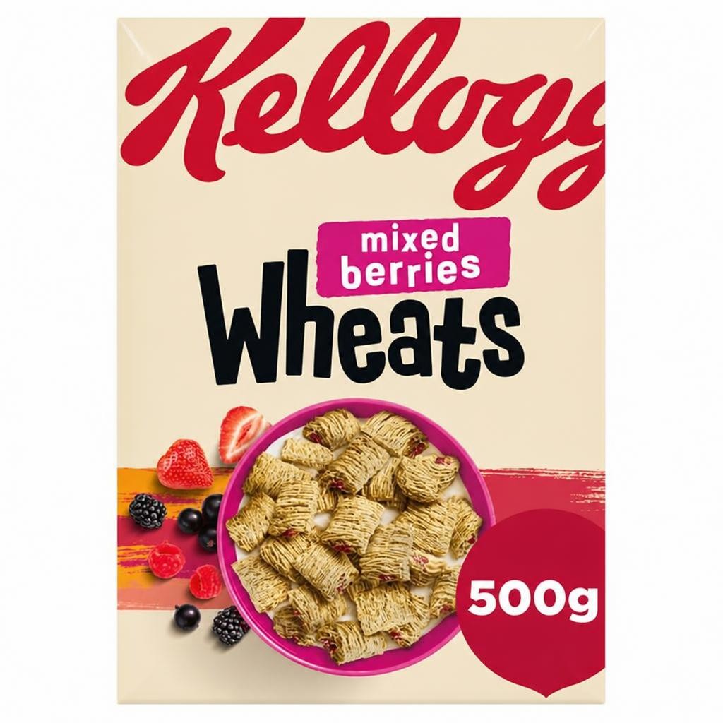 Kellogg's Mixed Berries Wheats Breakfast Cereal 500g