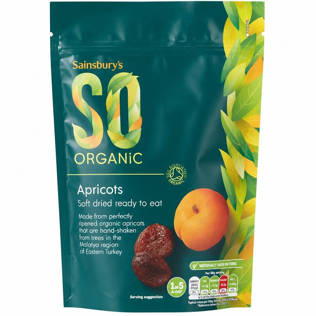 Sainsbury's Soft Apricots, SO Organic 250g
