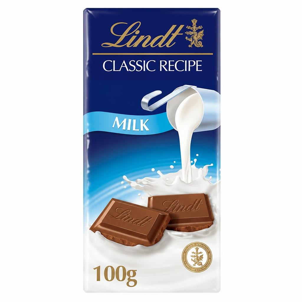 Lindt Classic Recipe Milk Chocolate Bar 100g
