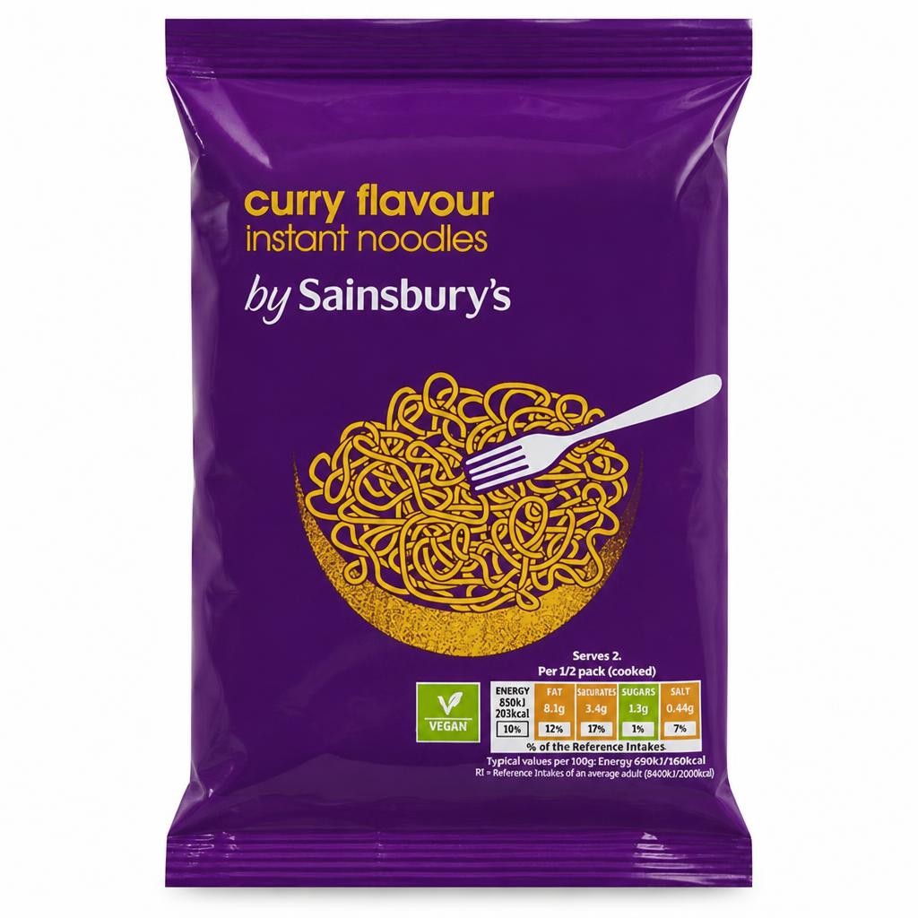 Sainsbury's Curry Flavour Instant Noodles 90g