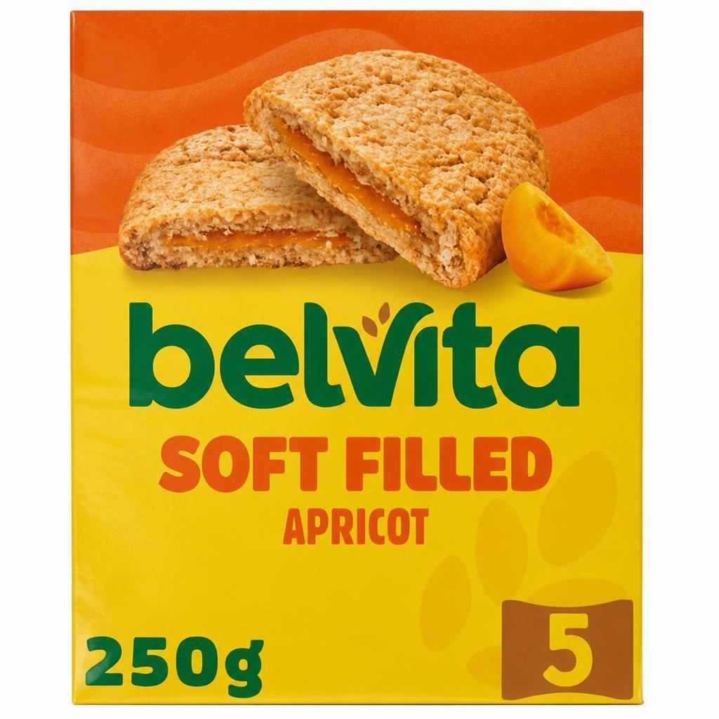 Belvita 5 x 50g Soft Bakes Multipack Apricot Filled Cereal Snack Bars
