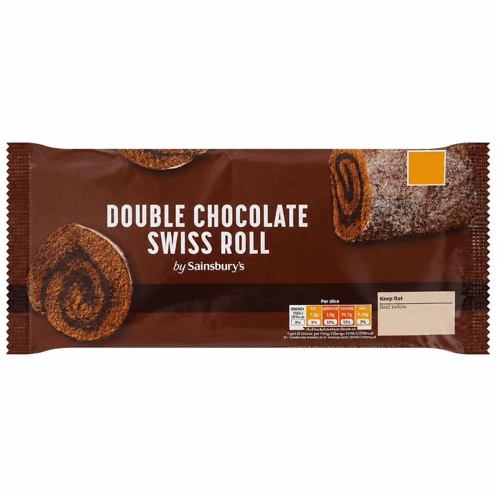 Sainsbury's Double Chocolate Swiss Roll 228g
