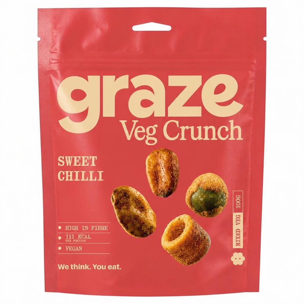 Graze Sweet Chilli Roasted Crunch Mix Sharing Bag Snack 100g