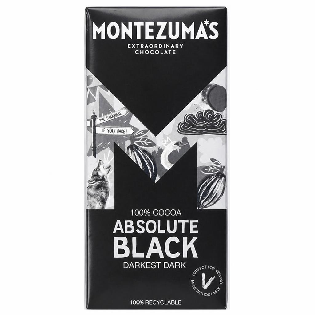 Montezuma's Dark Chocolate Absolute Black 100% Cocoa 90g