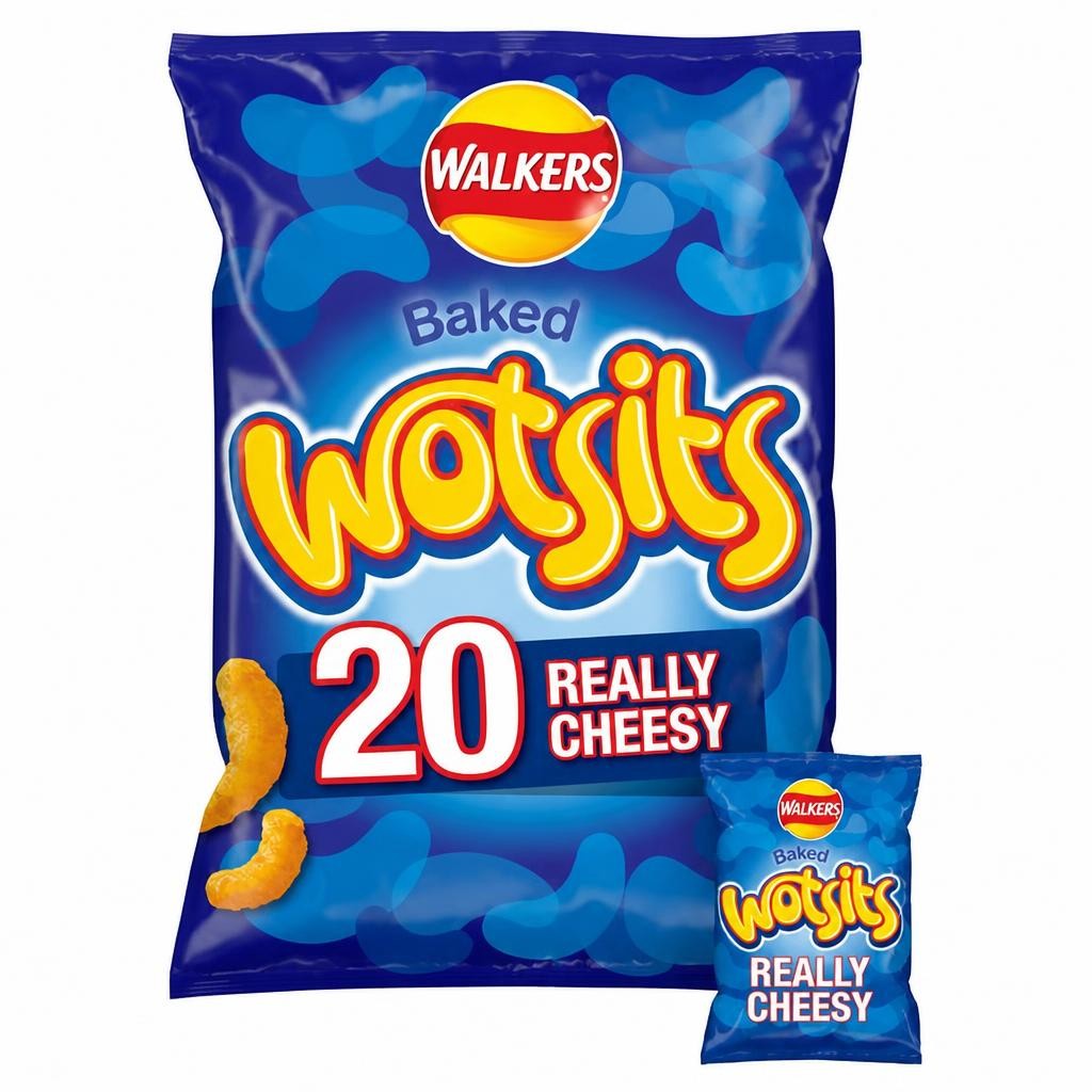 Walkers Wotsits Cheese Multipack Snacks Crisps 20 x 16.5g