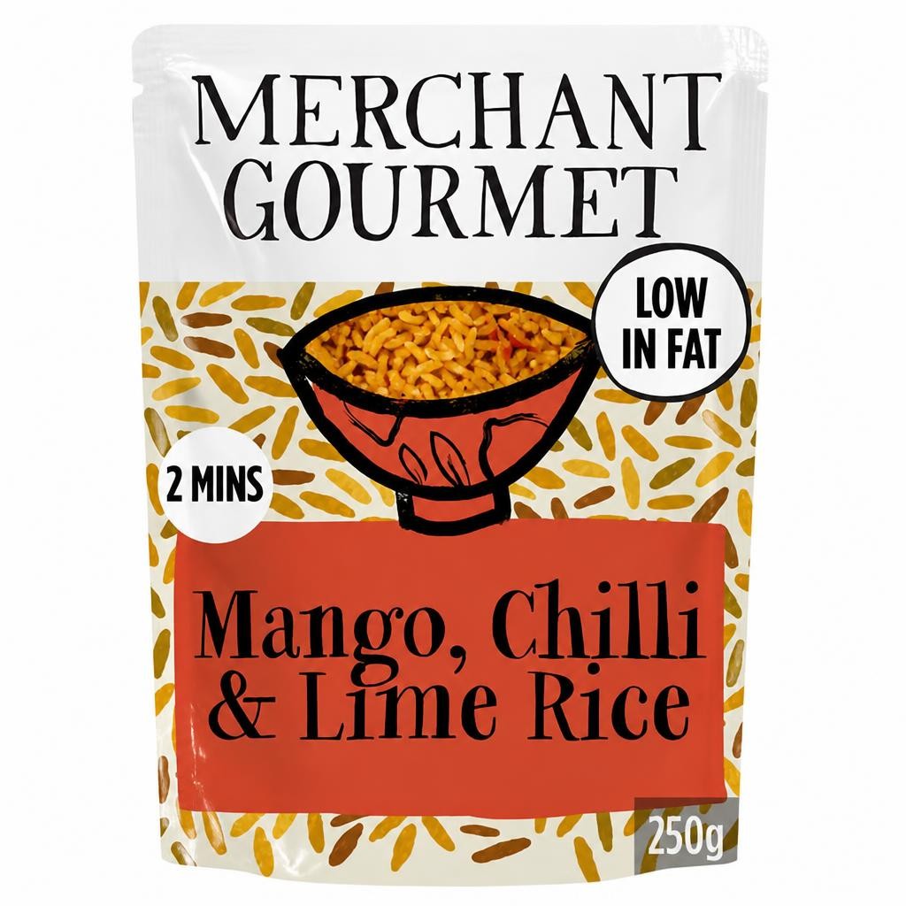 Merchant Gourmet Mango Chilli Lime Wholegrain & White Microwave Rice 250g