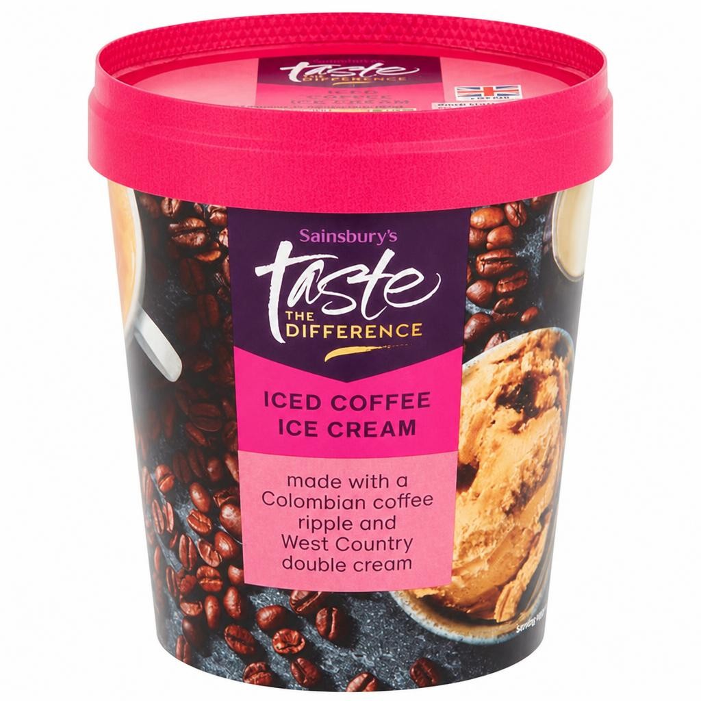 Sainsbury's Iced Coffee Ice Cream, Taste the Difference 480ml