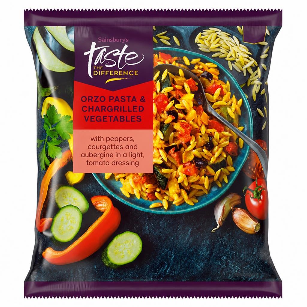 Sainsbury's Orzo Pasta & Chargrilled Vegetables, Taste the Difference 600g
