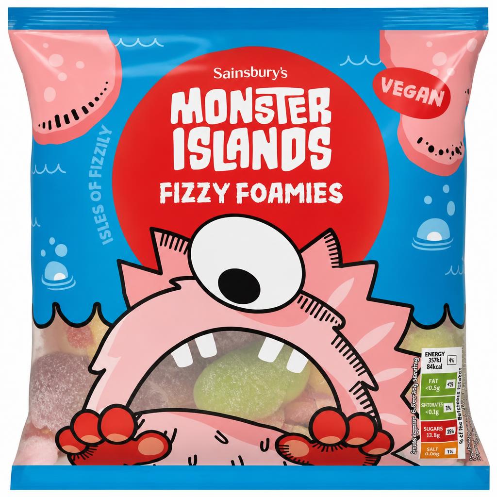 Sainsbury's Monster Islands Fizzy Foamies 170g