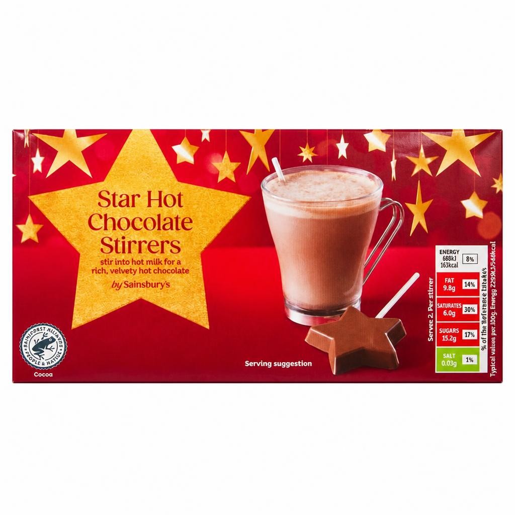 Sainsbury's Star Hot Chocolate Stirrers 60g