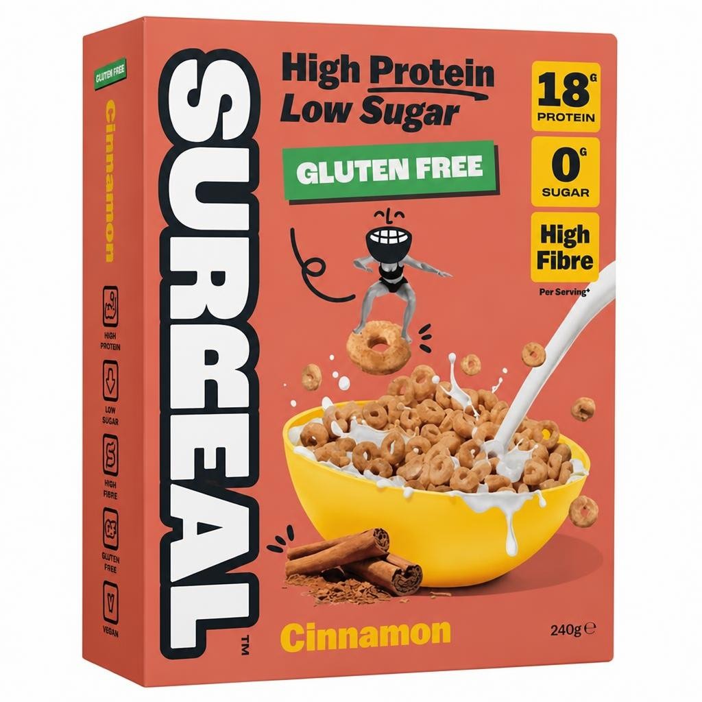 Surreal Cinnamon High Protein Zero Sugar Gluten Free Cereal 240g