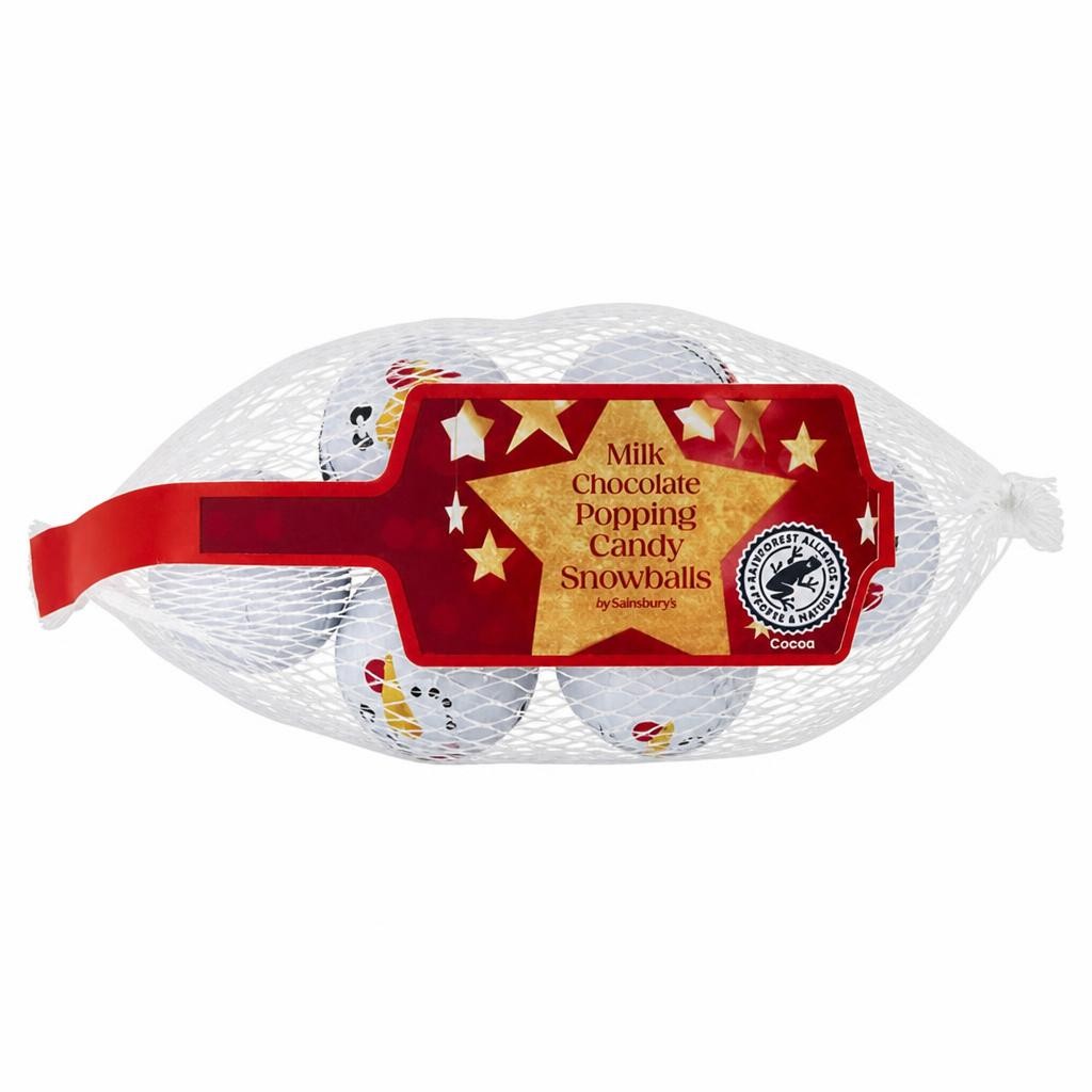 Sainsbury's Milk Chocolate Popping Candy Snowballs 75g
