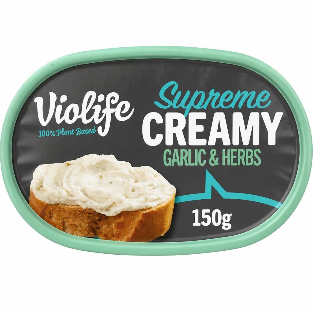 Violife Creamy Garlic & Herb Vegan Soft Cream Cheese Alternative 150g
