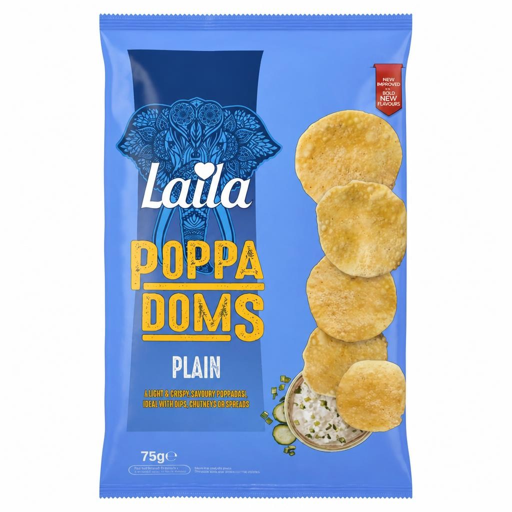 Laila Plain Mini Poppadoms 75g