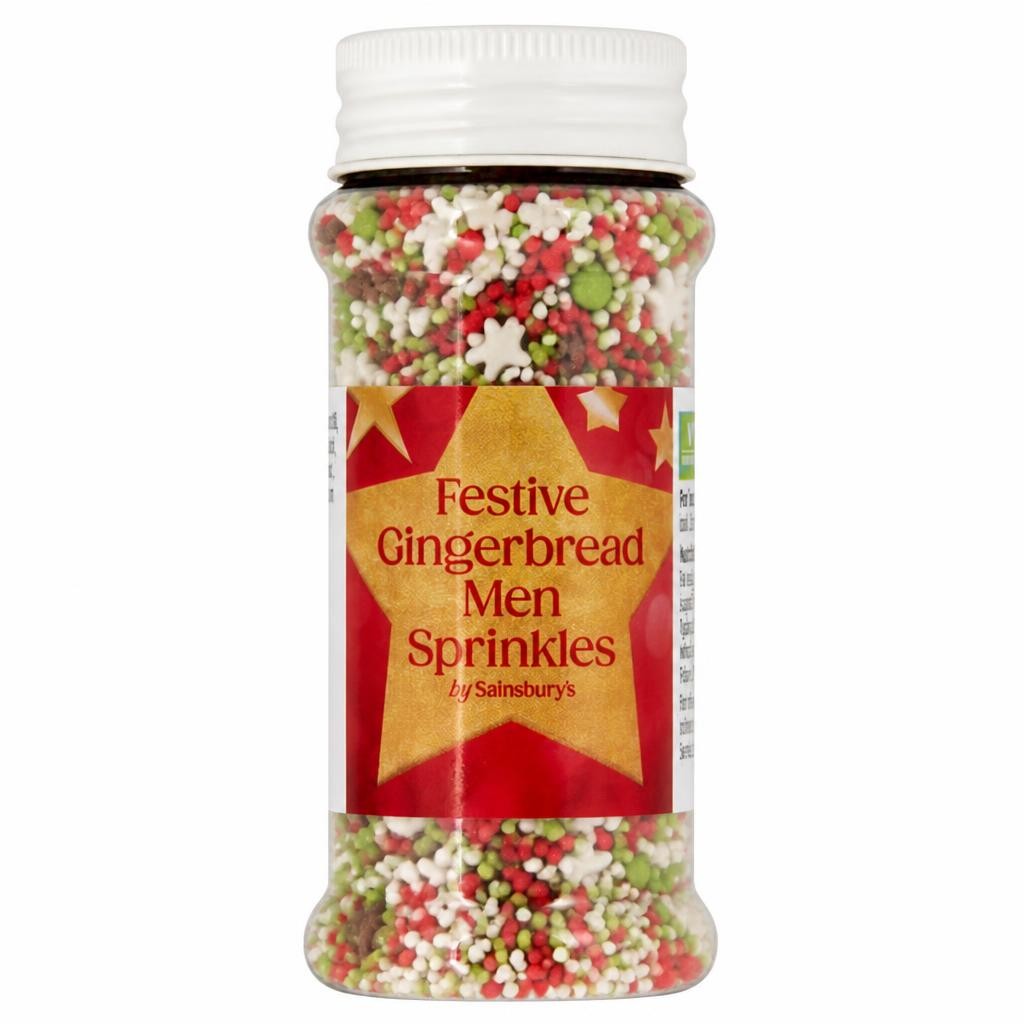 Sainsbury's Festive Gingerbread Men Sprinkles 75g