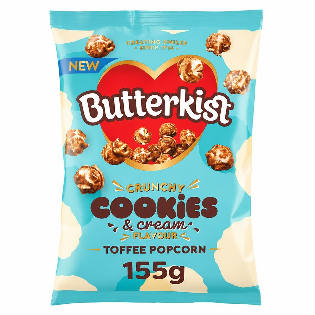 Butterkist Cookies & Cream Toffee Popcorn 155g