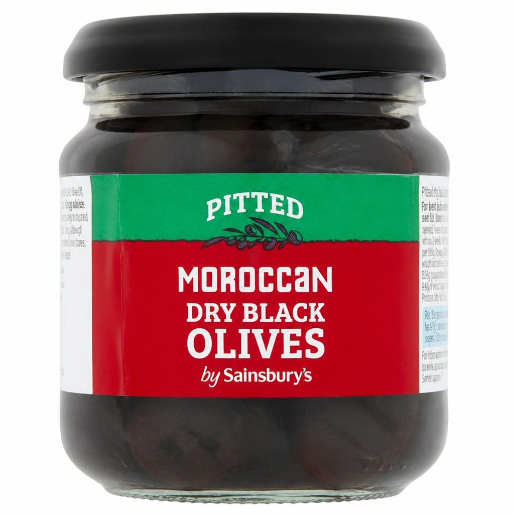 Sainsbury's Pitted Moroccan Dry Black Olives 110g