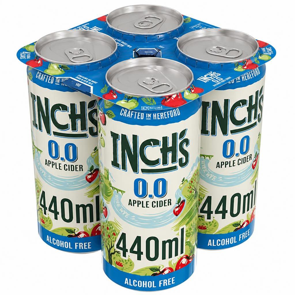 Inch's 0.0% Alcohol Free Apple Cider Cans 4 x 440ml