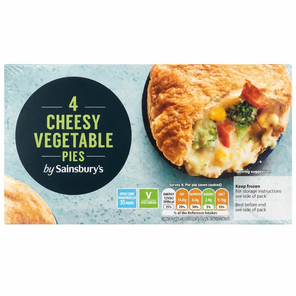 Sainsbury's Vegetable Pies x4 568g