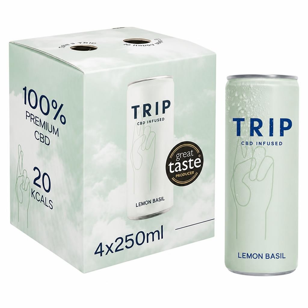 Trip CBD Infused Lemon Basil 4 x 250ml