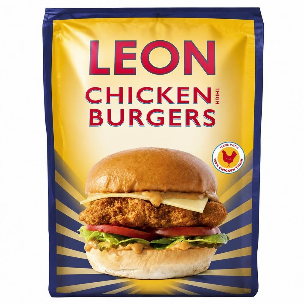 LEON Chicken Thigh Burgers 460g