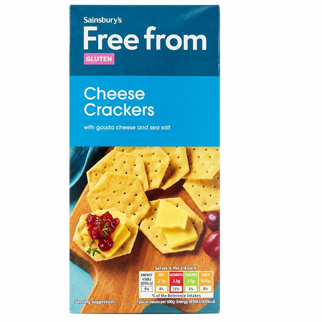 Sainsbury's Free From Cheese Crackers 100g