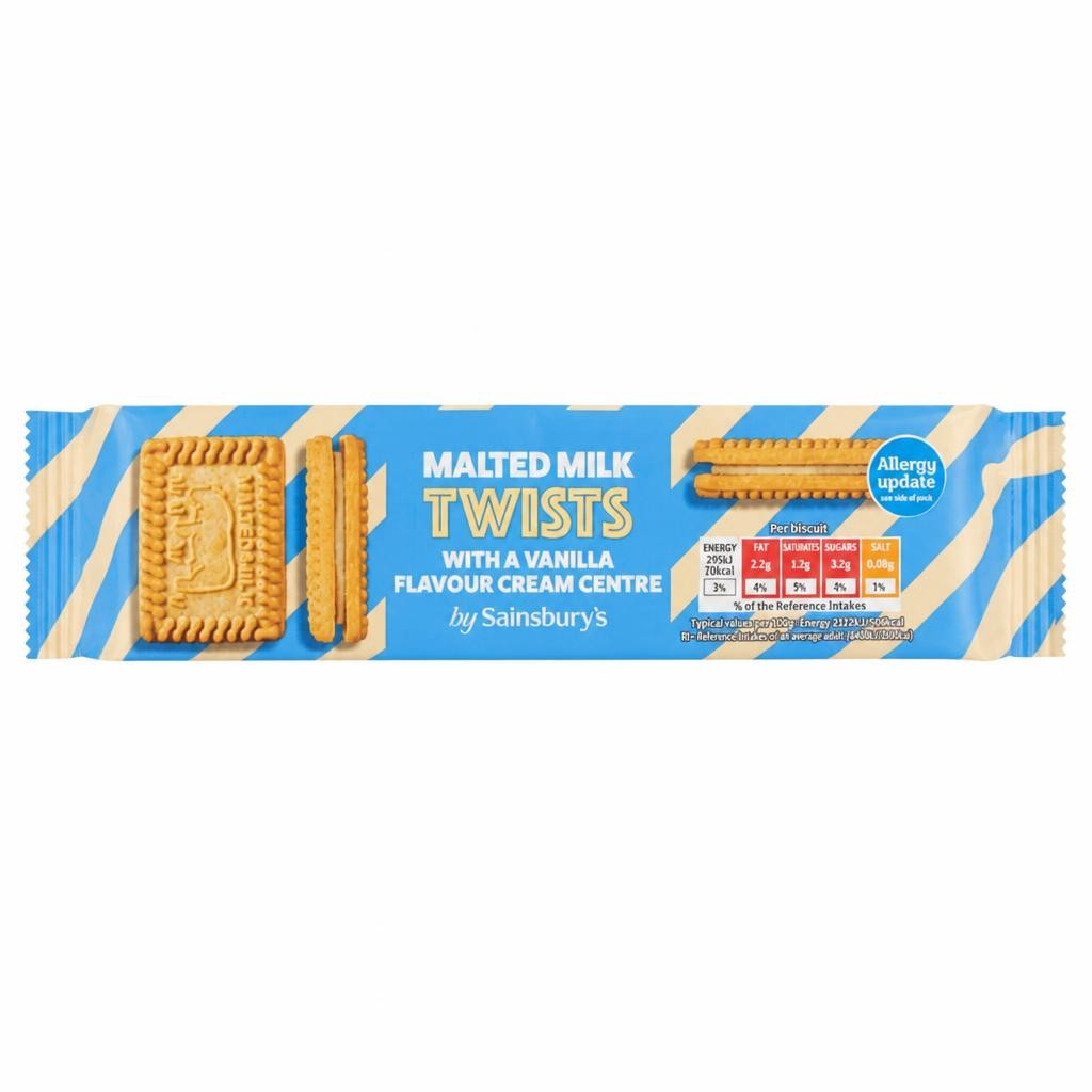 Sainsbury's Malted Milk Twists 150g