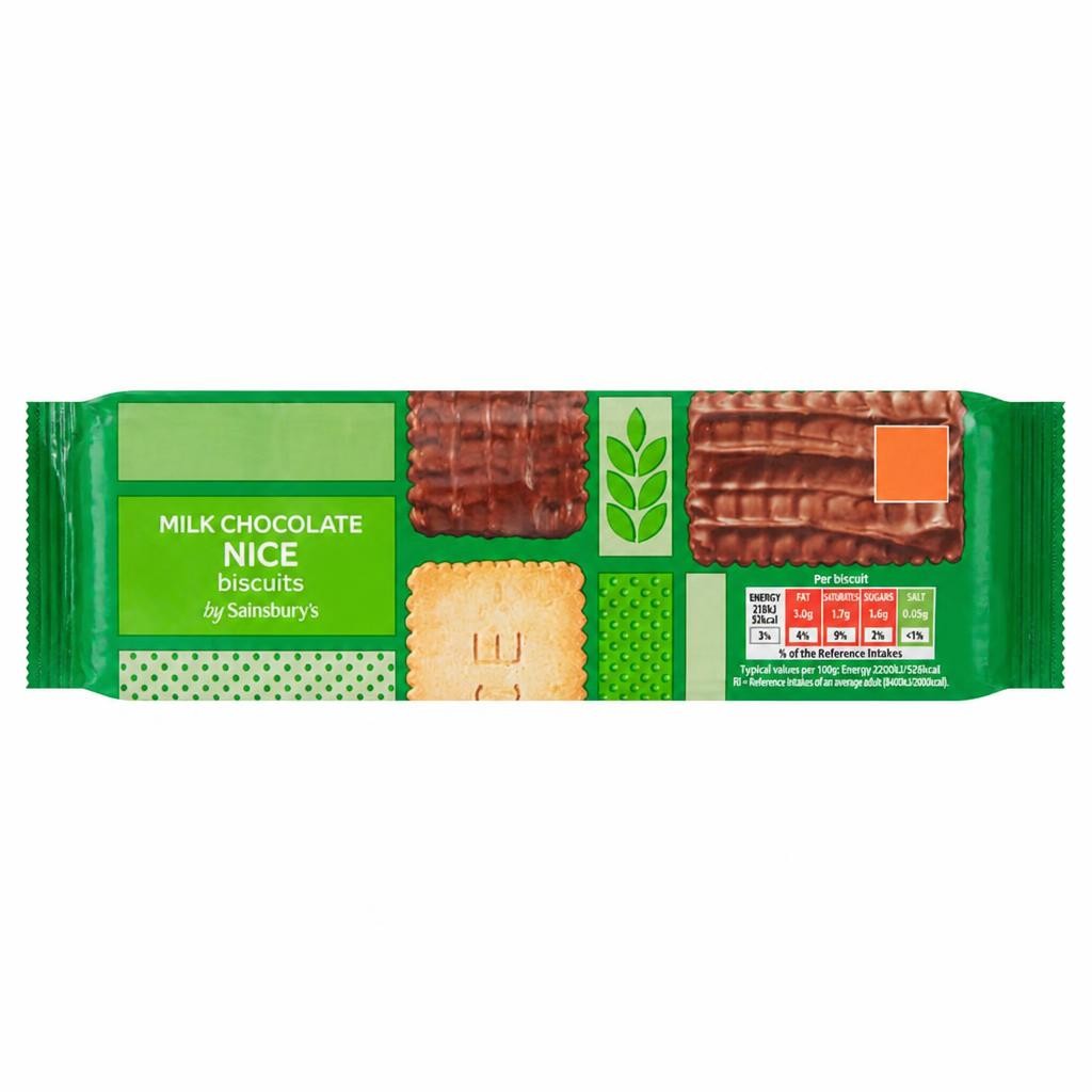 Sainsbury's Milk Chocolate Nice Biscuits 250g