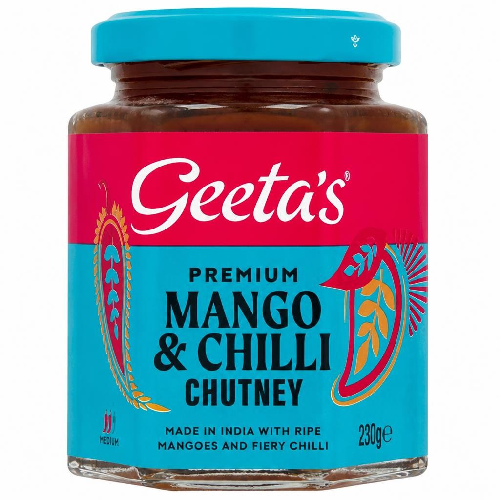 Geeta's Premium Mango & Chilli Chutney Hot 230g