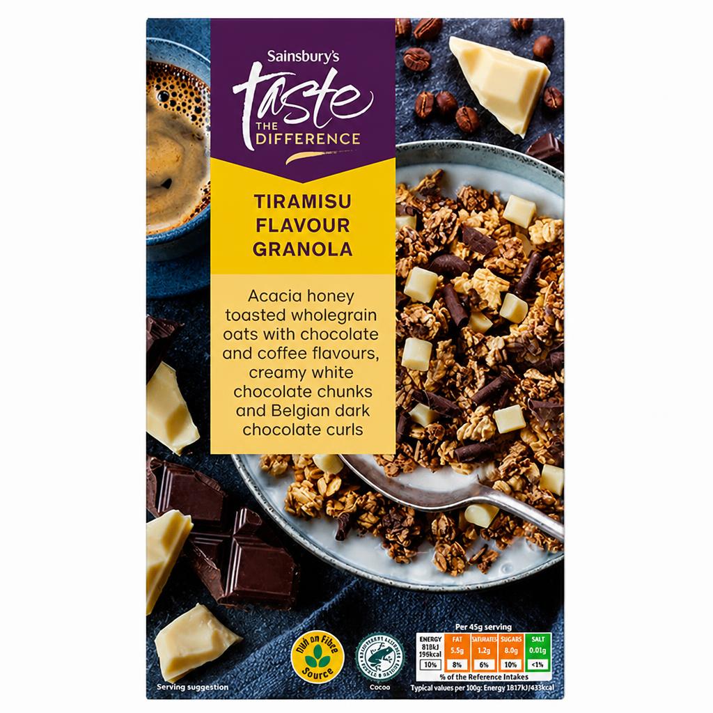 Sainsbury's Tiramisu Flavour Granola, Taste the Difference 500g