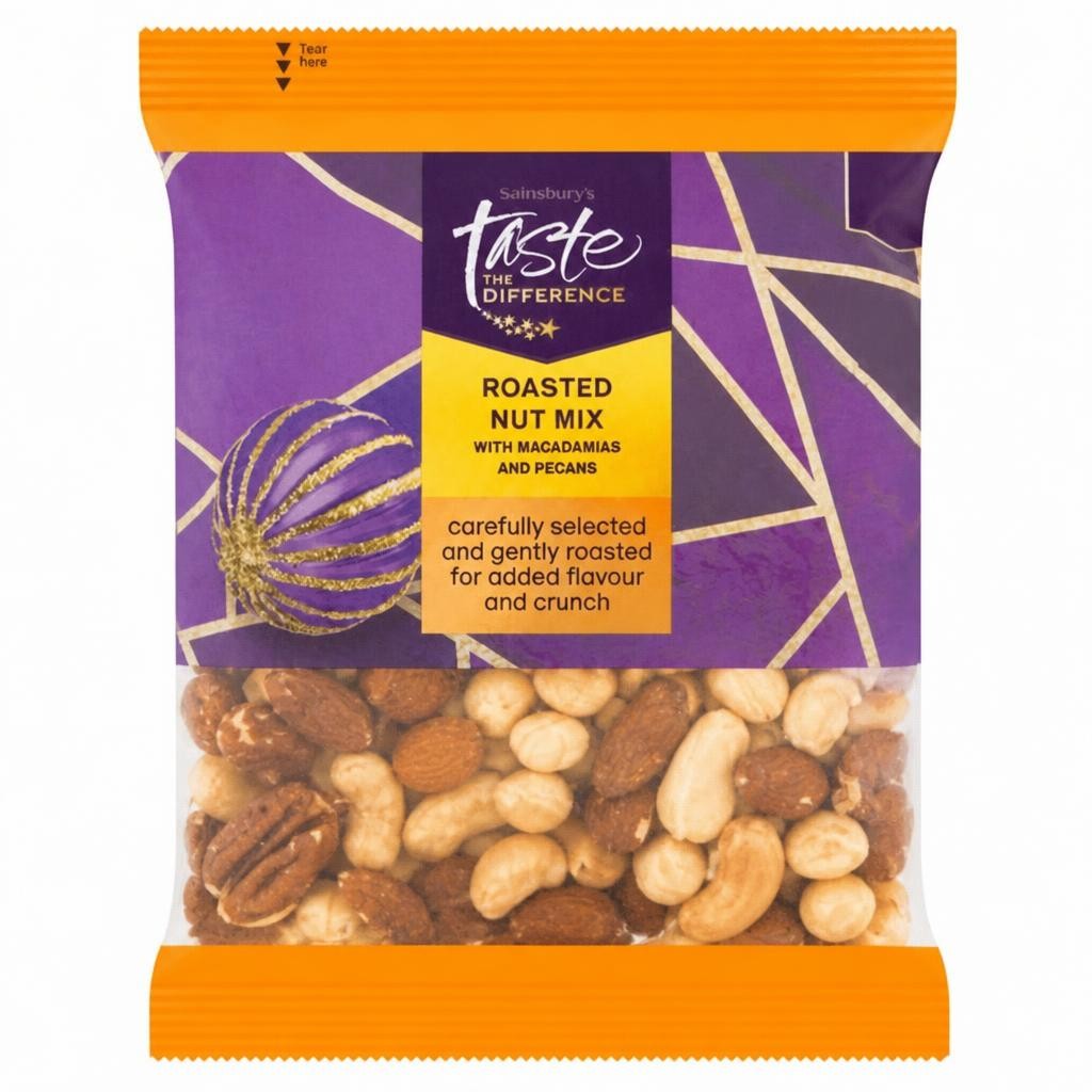 Sainsbury's Christmas Roasted Nut Mix with Macadamias & Pecans, Taste the Difference 225g
