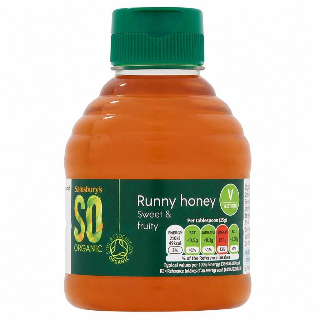 Sainsbury's Squeezy Honey, SO Organic 340g