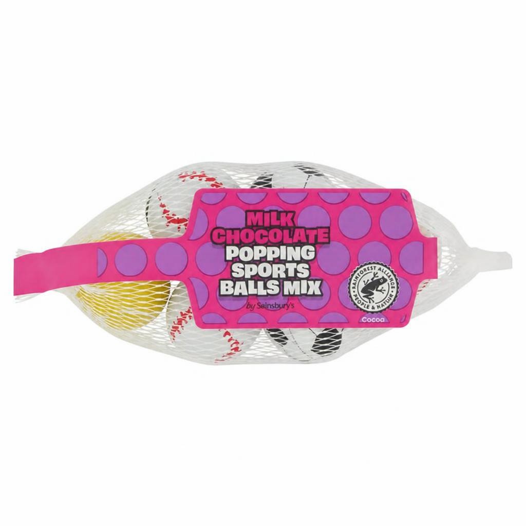 Sainsbury's Milk Chocolate Popping Sports Balls Mix 75g