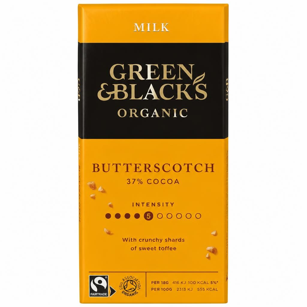 Green & Black's Organic Butterscotch Milk Chocolate Bar 90g